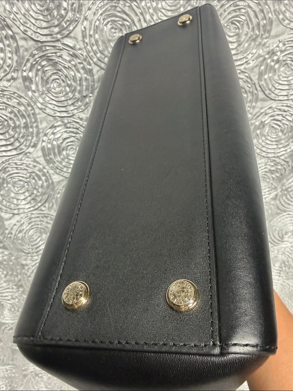 henri bendel Black Leather Shoulder Satchel with Gold Hardware - Picture 12 of 16